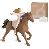 Storieme statuette face cavalière et cheval pour décoration élégante
