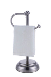 SunnyPoint vue frontale du support serviette satin nickel, élégant et stable