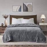 SUNVIVI vue d'ensemble couverture Queen gris montrant taille et confort