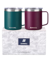 SUNWILL gobelet packaging avant montrant set de deux et couleurs attractives