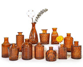 SUPMIND vue avant du pack de 12 vases brun foncé pour décoration