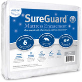 SureGuard emballage avant montrant dimensions et garanties