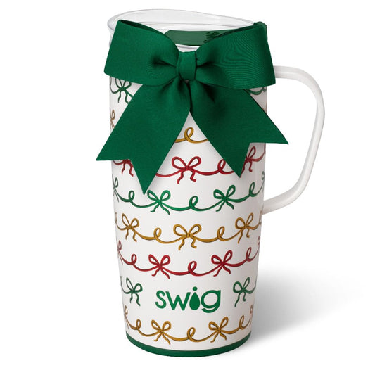Swig Life gobelet face Christmas Bows, look festif et transport facile