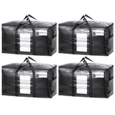TAILI vue de face pack de 4 sacs noirs robustes, stockage pratique