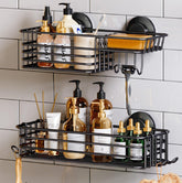 TAILI étagère de douche vue de face montrant rangement organisé et gain de place