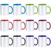 TANGLONG ensemble de 12 mugs colorés prêt à sublimer, variété de couleurs
