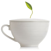 Tea Forte tasse face avant blanche montrant design élégant et finition lisse