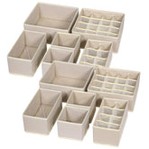 TENABORT face avant de l'ensemble beige montrant organisation compacte