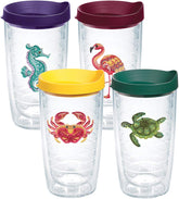 Tervis face avant montrant le motif Tropical Animal et une boisson froide