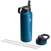 ThermoFlask bouteille 40 oz face avant cobalt, look durable et pratique