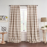 Threadmade Grainger vue avant du rideau buffalo check, ajoute chaleur décorative