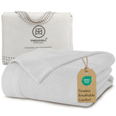 Threadmill face du plaid king blanc éclatant montrant confort et élégance