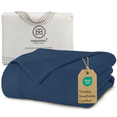 Threadmill vue avant du plaid Folkstone Blue offrant élégance et chaleur