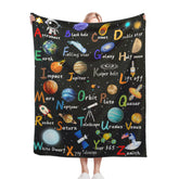 thuswarm motif espace sur le plaid montrant astronautes et planètes, agréable pour décoration