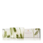 Thymes Frasier Fir vue avant du pot en verre montrant le design élégant et un parfum frais