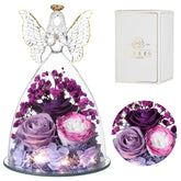 Tiaronics ange en verre face, cadeau élégant et durable