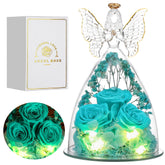 Tiaronics figurine ange verre devant montre cadeau élégant