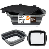 Tiawudi bac pliable face montrant capacité et rangement pratique