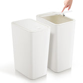 TIPGO corbeille face avant blanche montrant design étroit et gain d'espace
