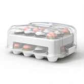 Top Shelf Elements boîte ouverte montrant 24 cupcakes, transport sécurisé