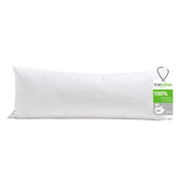 TOPGREEN coussin lombaire 14x36 blanc montrant la face avant, aspect décoratif