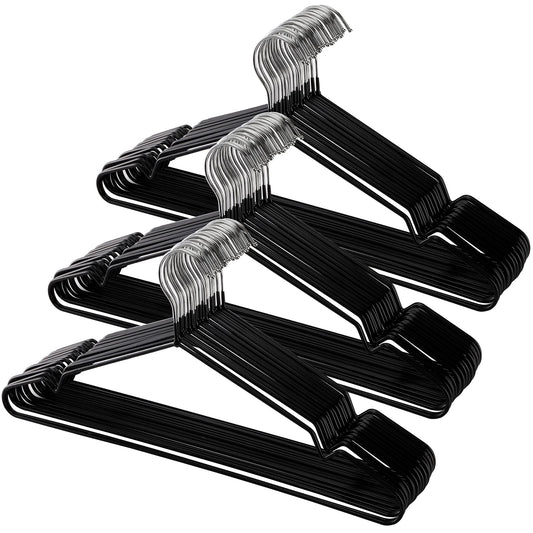 Tosnail lot de 50 cintres métalliques noirs, gain de place et rangement uniforme