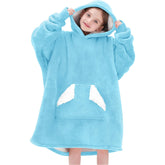 Touchat vue avant du sweat couverture bleu, chaleur et confort immédiat