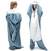 Touchat vue avant du plaid requin montrant design et confort