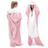 Touchat combinaison-poncho requin vue avant montrant design mignon et confort