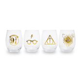 Toynk lot de 4 verres sans pied Harry Potter vue de face, décoration festive