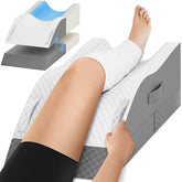 TranquilRelax coussin face avant gris montrant la forme en coin et maintien confortable