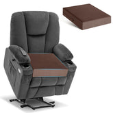 Tromlycs vue avant du coussin 20x20x5 po montrant la forme et le coloris marron pour confort