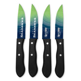 TSV couteau Seattle Seahawks vue avant du packaging montrant le set et l'identité d'équipe