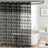 TUDECO rideau de douche face complète montrant style gothique et ambiance soignée