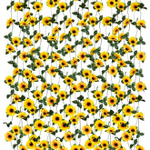 Uieke vue frontale de la guirlande tournesol montrant le packaging et la longueur