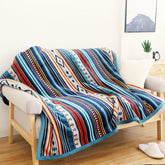 UKELER plaid face avant montrant motif bohème et confort chaleureux