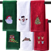 ULERSP lot de 6 serviettes de Noël devantures décoratives et absorbantes