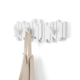 Umbra Sticks vue avant patère blanche, design gain d'espace