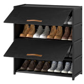 UNITSTAGE armoire 5 étages vue de face montrant rangement compact pour 20 paires