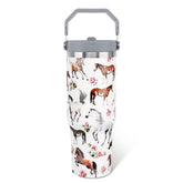 Unyopsa gobelet 30oz face montrant le motif cheval et l'aspect pratique