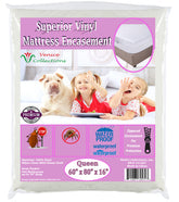 V housse matelas face avant Queen montrant protection intégrale et finition durable