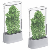 vacane vue avant du Herb Keeper montrant rangement clair et gain de place