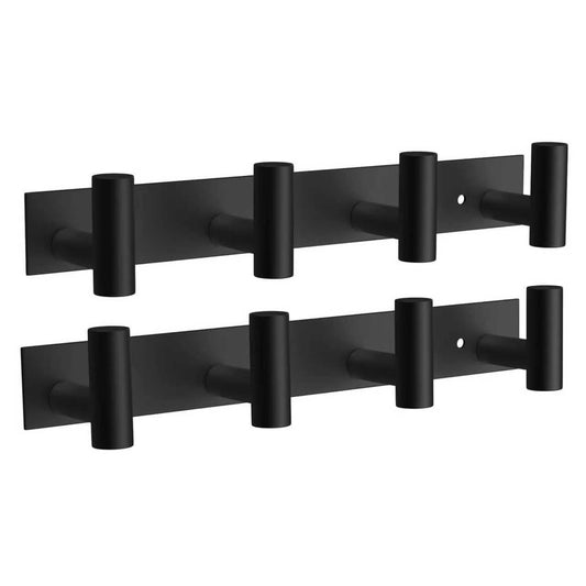 VAEHOLD vue avant du porte-manteaux mural noir, rangement compact