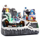 Valery Madelyn village de Noël face avant montrant la scène festive et l'éclairage