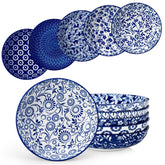 vancasso bol face montrant motif bleu blanc et élégance pour table soignée