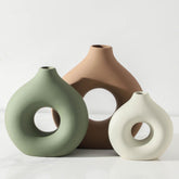 Vanselia ensemble de vases vue avant, design beignet élégant