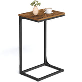 VASAGLE vue de face de la table en C montrant design compact et stabilité