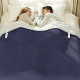 VELLUBAM plaid chauffant face avant violet montrant design et finition pour confort immédiat