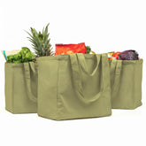 VeraMia sac de course face avant montrant volume et couleur vert avocat pour économies plastiques