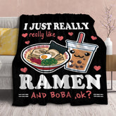 Virudhaka plaid ramen vue avant montrant motif kawaii et confort